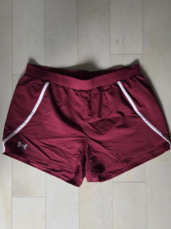 Under Armour Pants - Under Armour Women's Burgundy Athletic Shorts with White Trim
